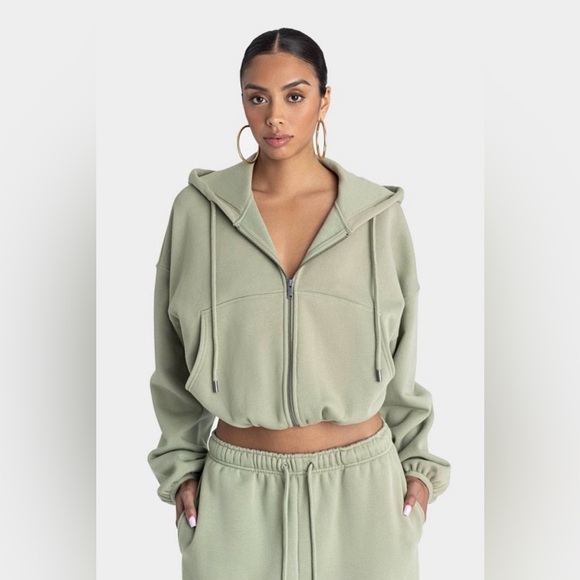 KBB by KAHLANA Tops - KBB by KAHLANA “The Zip-Up Hoodie”-Olive Green XL